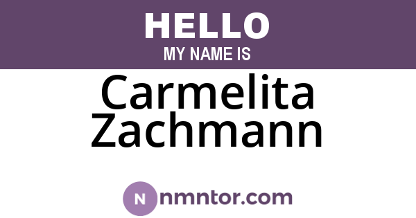 Carmelita Zachmann