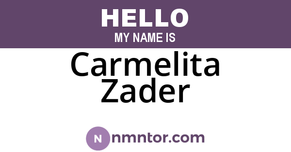 Carmelita Zader