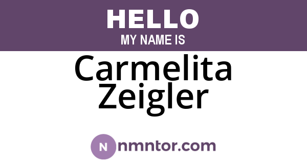 Carmelita Zeigler