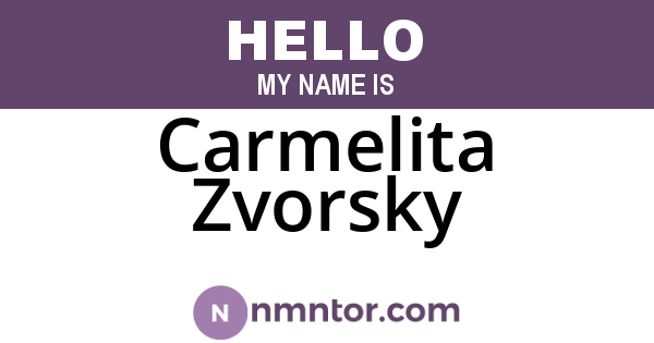 Carmelita Zvorsky