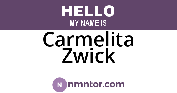 Carmelita Zwick