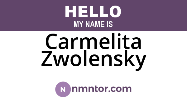 Carmelita Zwolensky