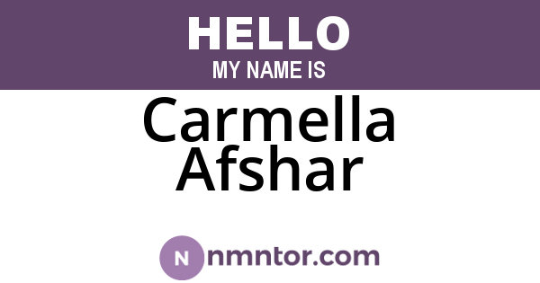 Carmella Afshar