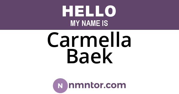 Carmella Baek