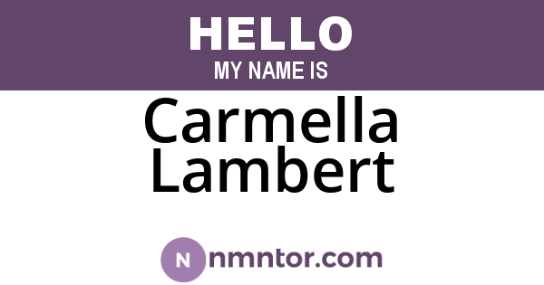 Carmella Lambert