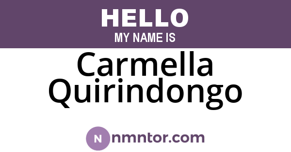 Carmella Quirindongo