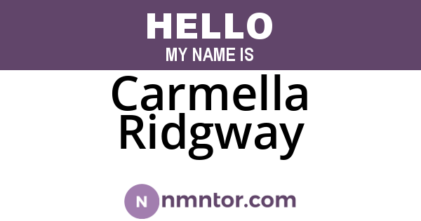 Carmella Ridgway