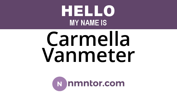 Carmella Vanmeter