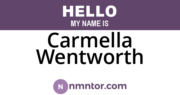 Carmella Wentworth