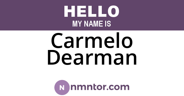 Carmelo Dearman