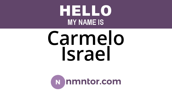 Carmelo Israel