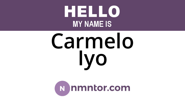Carmelo Iyo