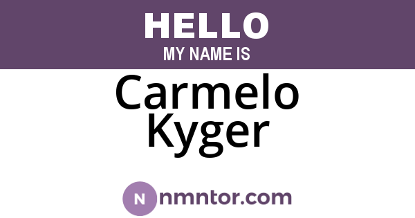 Carmelo Kyger