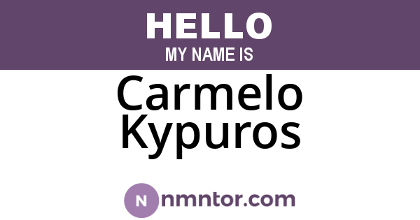 Carmelo Kypuros