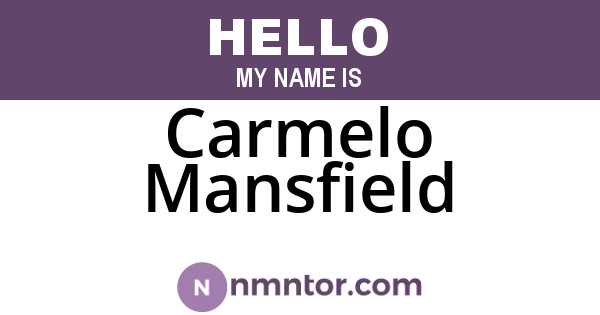 Carmelo Mansfield