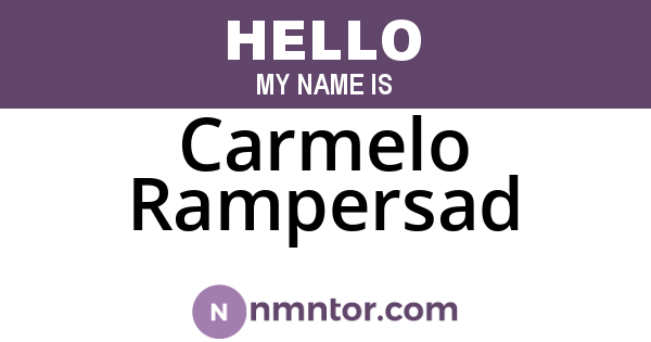 Carmelo Rampersad