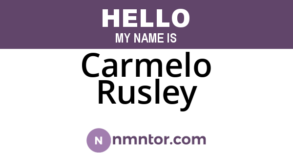 Carmelo Rusley