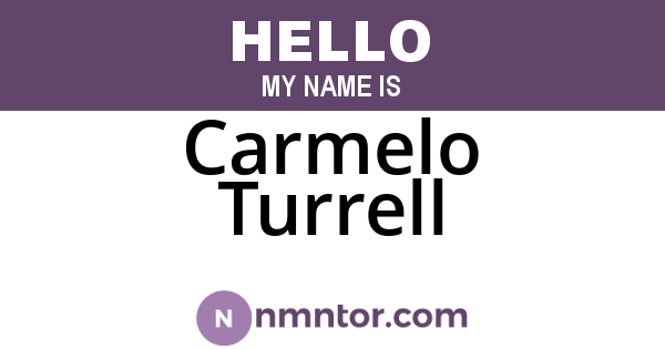 Carmelo Turrell