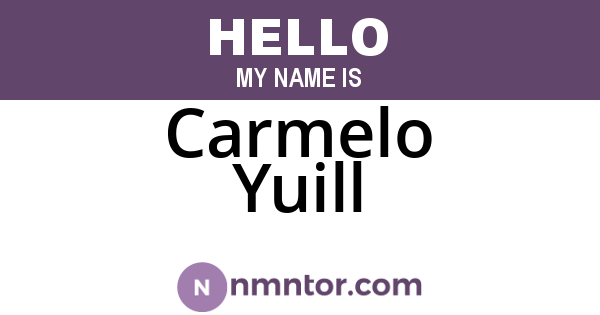 Carmelo Yuill