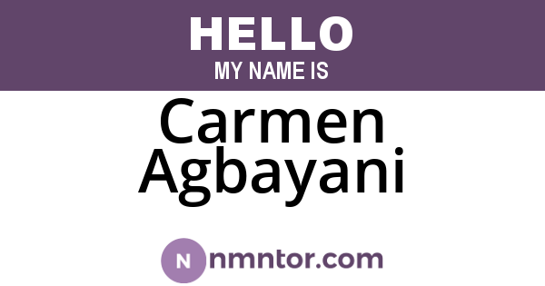 Carmen Agbayani