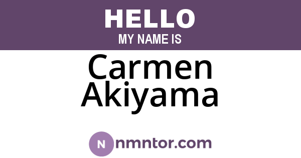 Carmen Akiyama