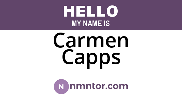 Carmen Capps