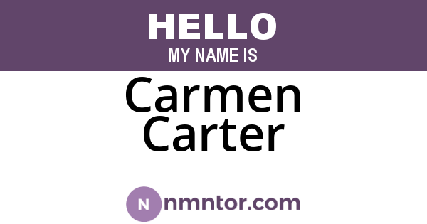Carmen Carter