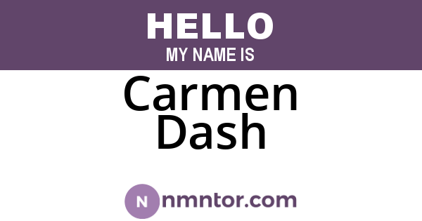 Carmen Dash
