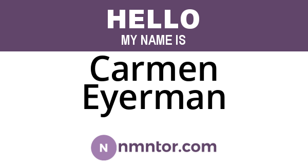 Carmen Eyerman
