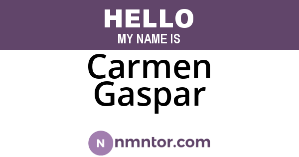 Carmen Gaspar