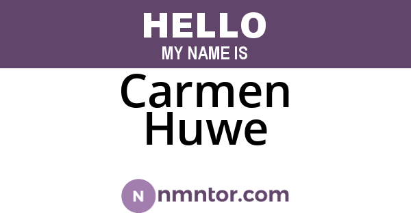 Carmen Huwe