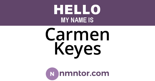 Carmen Keyes