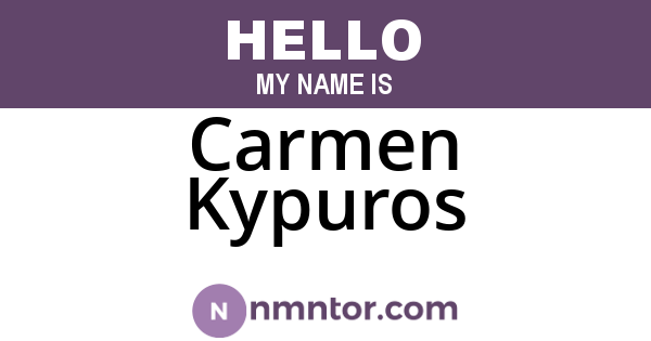 Carmen Kypuros