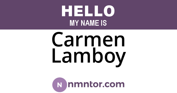 Carmen Lamboy