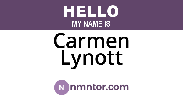 Carmen Lynott