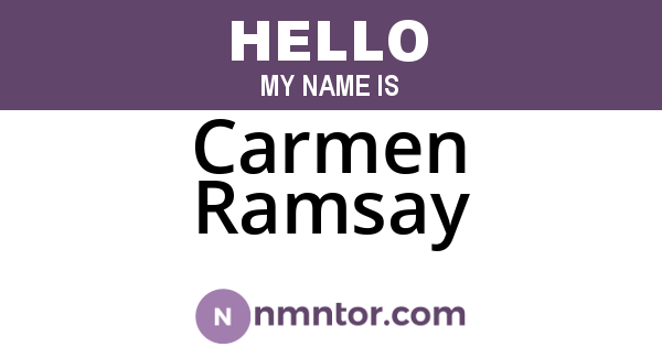 Carmen Ramsay
