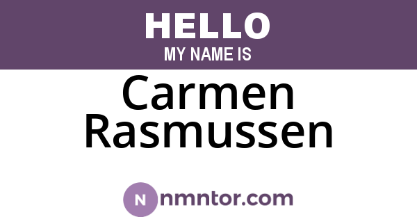 Carmen Rasmussen