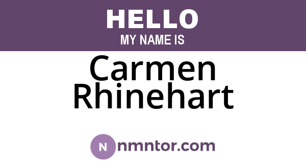 Carmen Rhinehart
