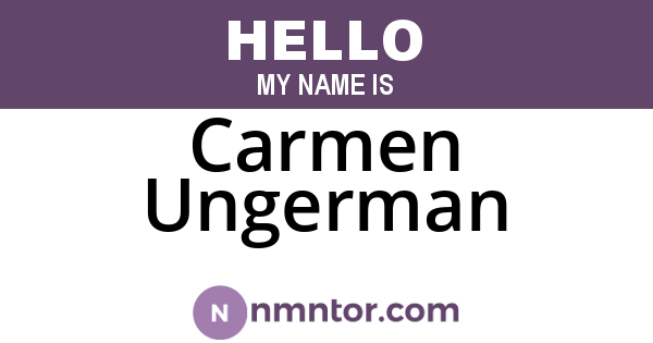 Carmen Ungerman