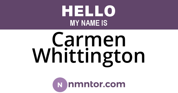 Carmen Whittington