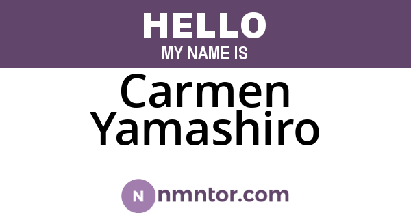 Carmen Yamashiro