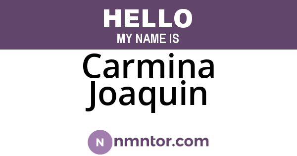 Carmina Joaquin