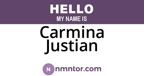 Carmina Justian