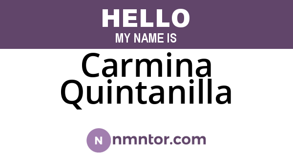 Carmina Quintanilla