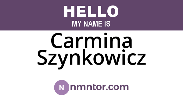 Carmina Szynkowicz