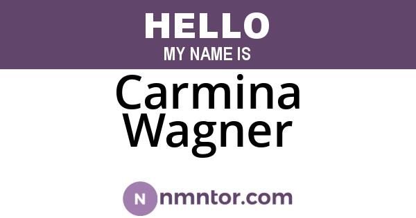 Carmina Wagner