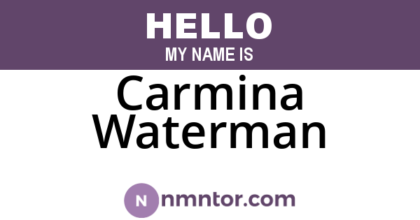 Carmina Waterman