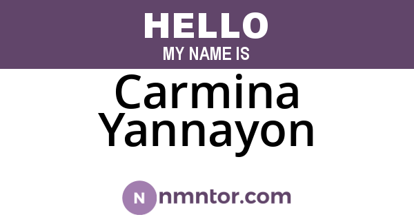 Carmina Yannayon
