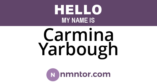 Carmina Yarbough