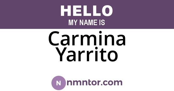 Carmina Yarrito